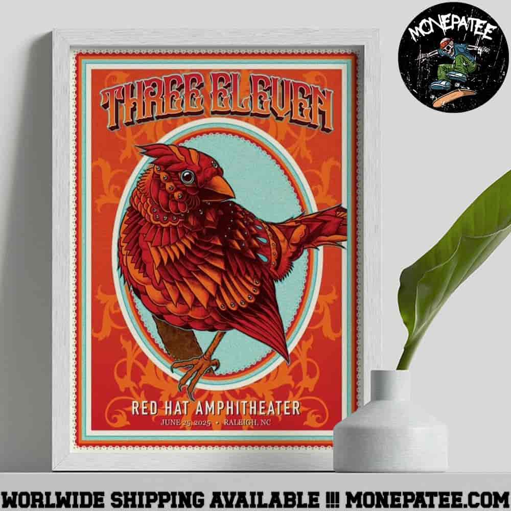 311 Band Art Work In Raleigh NC at the Red Hat Amphitheate On June 25 Red Bird Decorative Poster Canvas 311 Band Art Work In Raleigh NC at the Red Hat Amphitheate On June 25 Red Bird Decorative Poster Canvas