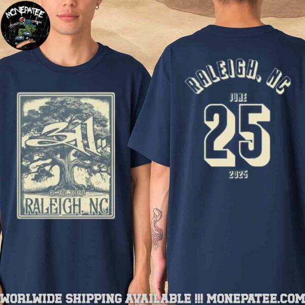 311 Band Raleigh Nc At The Red Hat Amphitheate On June 25 2025 Exclusive Two Sided Unisex T-Shirt