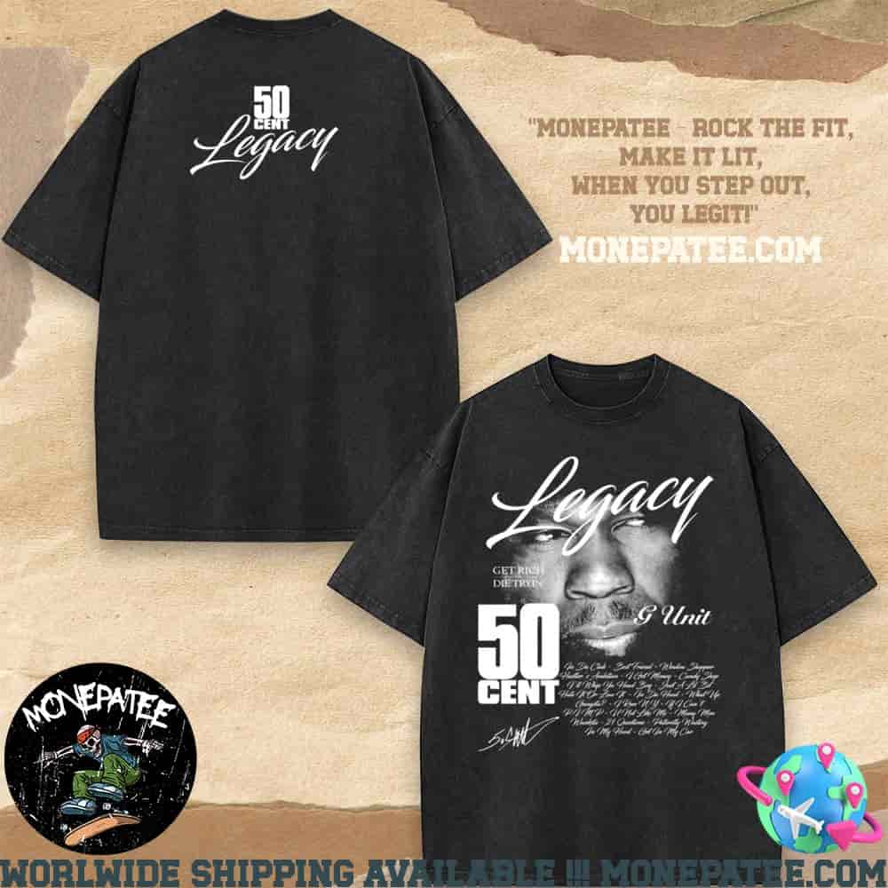 50 Cent Legacy Tour 2025 Europe Summer Washed T-Shirt 50 Cent Legacy Tour 2025 Europe Summer Washed T-Shirt