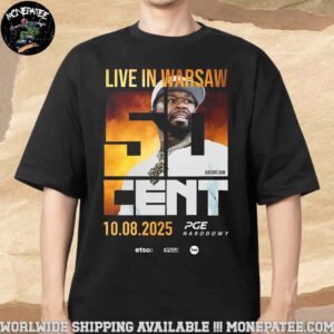 50 Cent Legacy Tour 2025 Live In Warsaw On August 10 At Pge Narodowy Merchandise T-Shirt