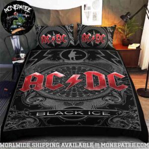 ACDC Black Ice Gothic Crest Rare Design Bedding Set For Diehard Fans