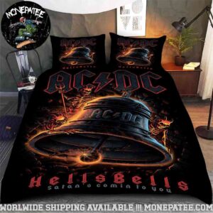 ACDC Hells Bells Fiery Bell Rare Design Bedding Set For Diehard Fans