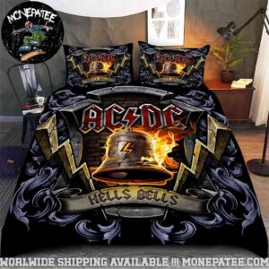 ACDC Hells Bells Fire Bell Rare Design Bedding Set For Diehard Fans