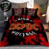 ACDC High Voltage Lightning Angus Young Rare Design Bedding Set For Diehard Fans