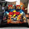 ACDC High Voltage Lightning Angus Young Rare Design Bedding Set For Diehard Fans