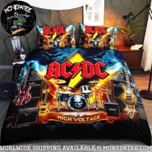 ACDC High Voltage Stage Gear Rare Design Bedding Set For Diehard Fans