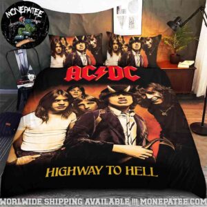 ACDC Highway To Hell Classic Cover Rare Design Bedding Set For Diehard Fans