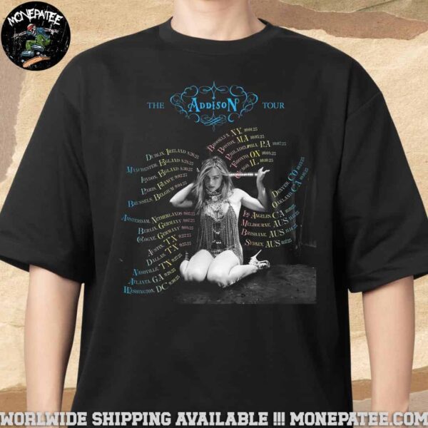 Addison Rae The Addison Tour 2025 Dates List Photo Unisex T-Shirt
