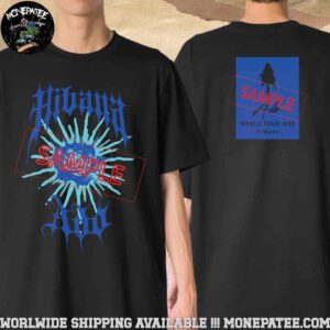 Ado World Tour 2025 Burst Logo Tee Blue Flame Merchandise Two Sides T-Shirt