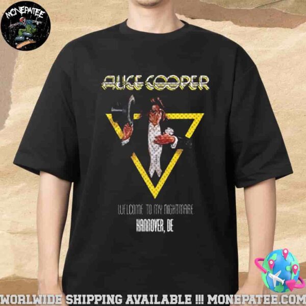 Alice Cooper Welcome To My Nightmare City Tee Exclusive In Hannover DE Merchandise Unisex T-Shirt