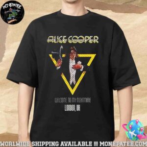 Alice Cooper Welcome To My Nightmare City Tee Exclusive In London UK Merchandise Unisex T-Shirt
