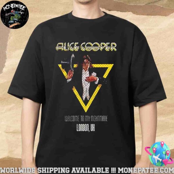 Alice Cooper Welcome To My Nightmare City Tee Exclusive In London UK Merchandise Unisex T-Shirt
