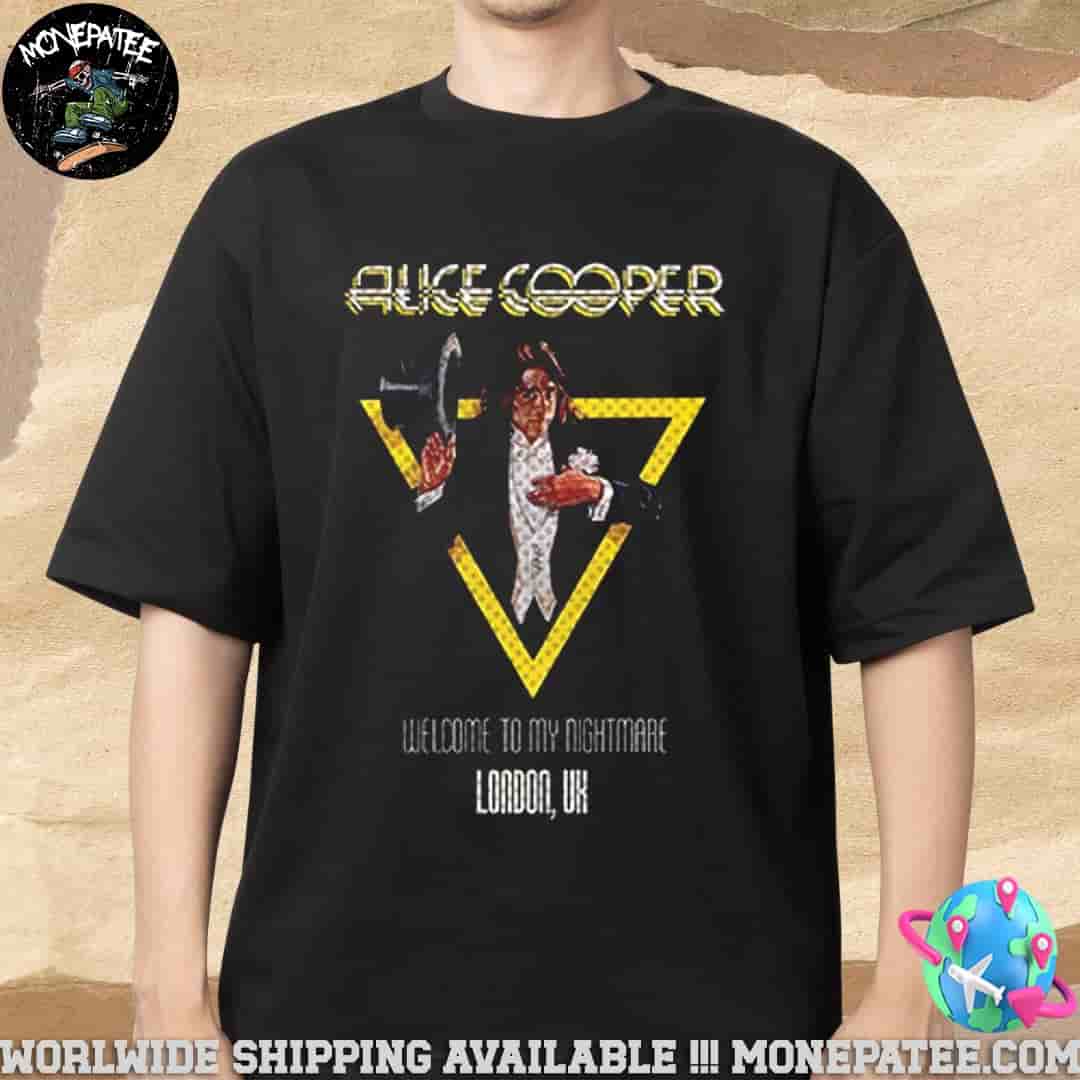 Alice Cooper Welcome To My Nightmare City Tee Exclusive In London UK Merchandise Unisex T-Shirt Alice Cooper Welcome To My Nightmare City Tee Exclusive In London UK Merchandise Unisex T-Shirt