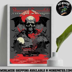 Avenged Sevenfold Europe Summer 2025 Tour Dates List Decorative Poster Canvas