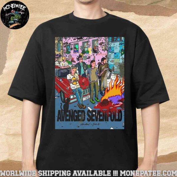 Avenged Sevenfold Tour 2025 On June 4 In Istanbul Turkey Merchandise Unisex T-Shirt