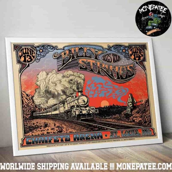Billy Strings Concert Poster In St Louis MO On June 13-14 At Chaifetz Arena Home Decor Poster Canvas