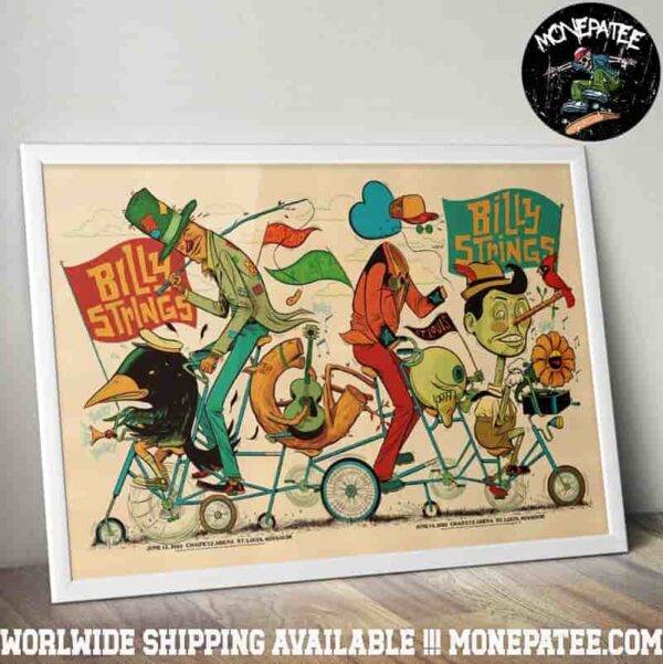 Billy Strings Concert Poster Night 1 And Night 2 In St Louis Missouri On June 13-14 2025 At Chaifetz Arena Home Decor Poster Canvas