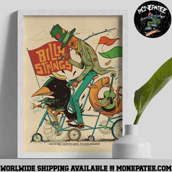 Billy Strings Concert Poster Night 1 In St Louis Missouri On June 13 2025 At Chaifetz Arena Home Decor Poster Canvas