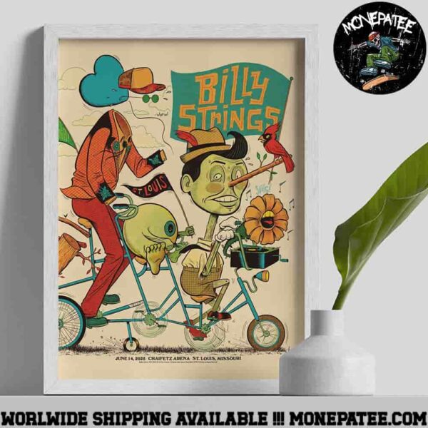 Billy Strings Concert Poster Night 2 In St Louis Missouri On June 14 2025 At Chaifetz Arena Home Decor Poster Canvas