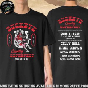 Buckeye Country Superfest 2025 Exclusive Tee In Columbus Ohio At Ohio Stadium On June 21 2025 Cowgirl Rocker Merchandise T-Shirt