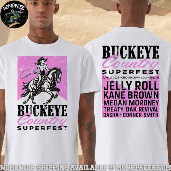 Buckeye Country Superfest 2025 Exclusive Tee Rodeo Rhythm In Columbus Ohio At Ohio Stadium On June 21 2025 Merchandise T-Shirt