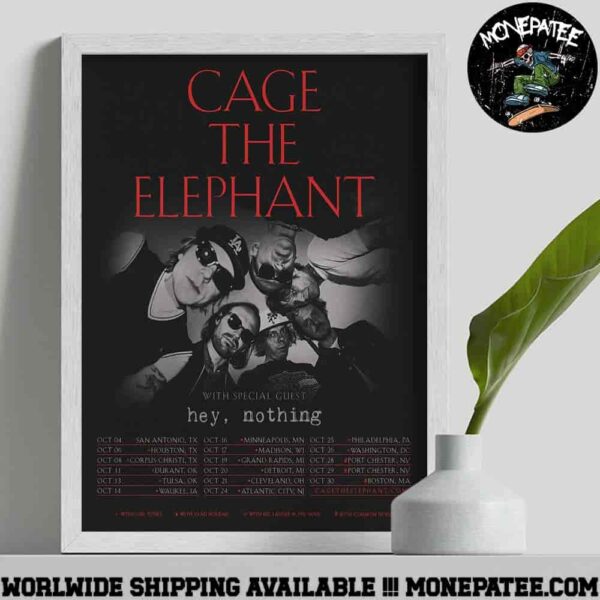 Cage The Elephant With Hey Nothing US Fall Tour 2025 Setlist Decorative Poster Canvas