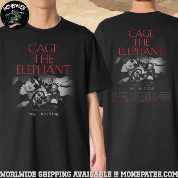Cage The Elephant With Hey Nothing US Fall Tour 2025 Setlist Two Sides Unisex T-Shirt