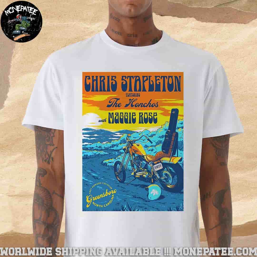Chris Stapleton Poster For Show In Greensboro Nc At The First Horizon Coliseum On June 18 2025 All-American Road Show Unisex T-Shirt Chris Stapleton Poster For Show In Greensboro Nc At The First Horizon Coliseum On June 18 2025 All-American Road Show Unisex T-Shirt