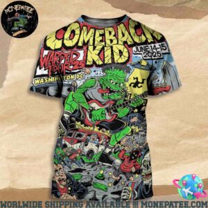 Come Back Kid Warped Tour 2025 In Washington DC On June 12-15 Wake The Dead All Over Print T-Shirt