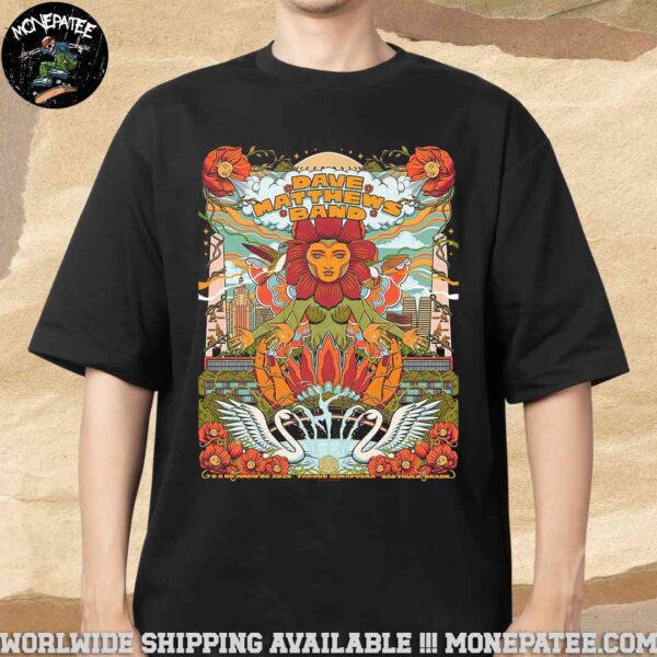 Dave Matthews Band Poster For Show In Sao Paulo Brasil On June 7 8 2025 At Parque Ibirapuera Unisex T-Shirt