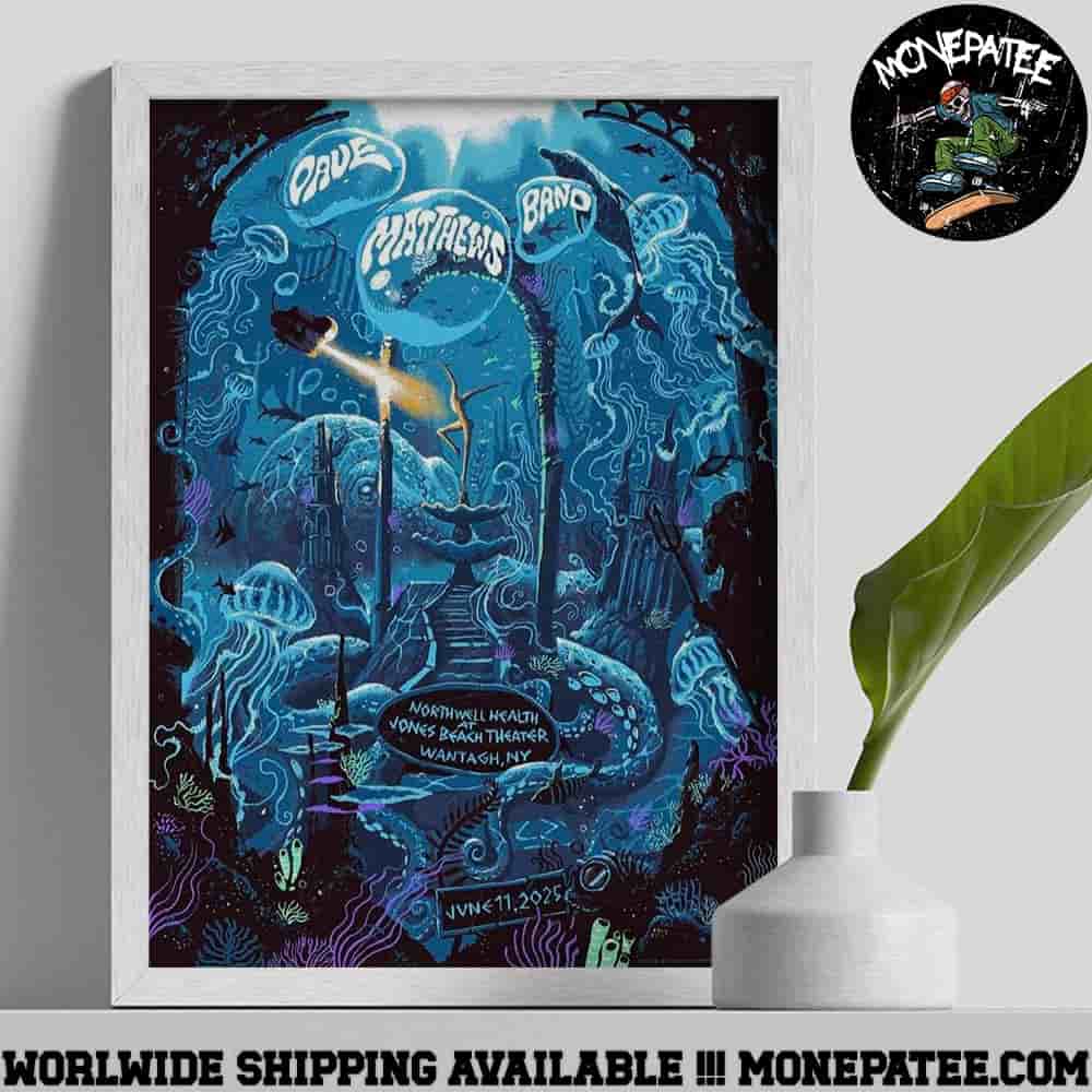 Dave Matthews Band Concert Poster In Wantagh NY On June 11 2025 At The Northwell at Jones Beach Theater Home Decor Poster Canvas