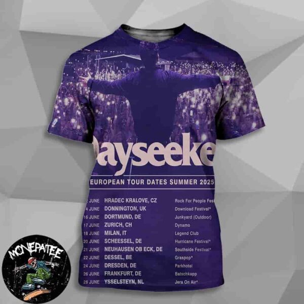 Dayseeker European Tour Dates Summer 2025 All Over Print T-Shirt