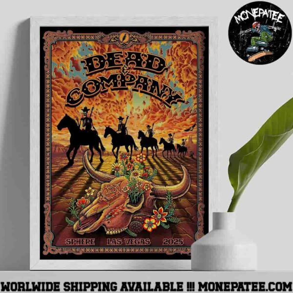 Dead And Company Vip Exclusive Poster At Sphere Las Vegas 2025 Skeleton Riders Decorative Poster Canvas