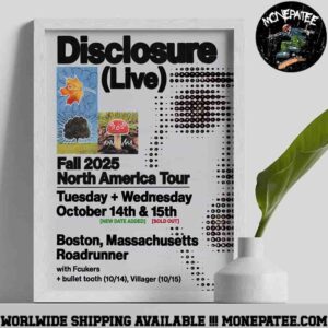 Disclosure Fall North America Tour Dates List 2025 Home Decor Poster Canvas