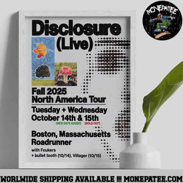 Disclosure Fall North America Tour Dates List 2025 Home Decor Poster Canvas