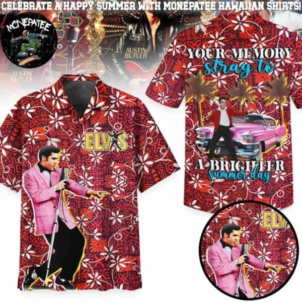 Elvis Presley Your Memory Stray To A Brighter Hawaiian Shirt and Beach Shorts