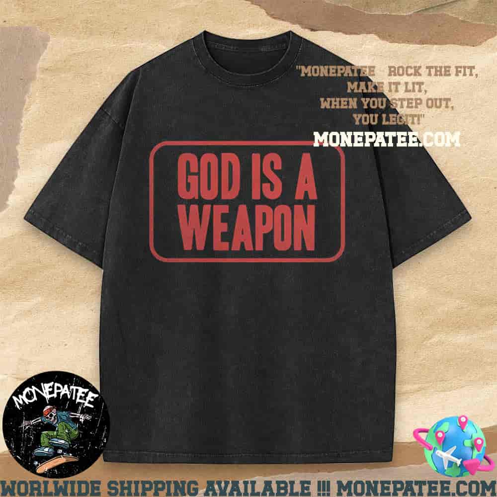 Falling In Reverse God Is A Weapon Merchandise 2025 Washed T-Shirt Falling In Reverse God Is A Weapon Merchandise 2025 Washed T-Shirt