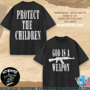 Falling In Reverse Protect The Children Ak47 Art Work Merchandise 2025 Washed T-Shirt