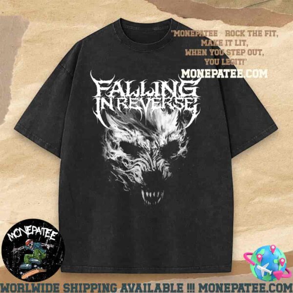 Falling In Reverse Wolf God Is A Weapon Merchandise 2025 Washed T-Shirt