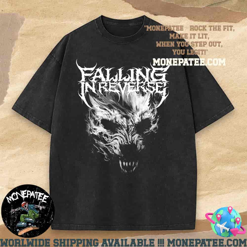 Falling In Reverse Wolf God Is A Weapon Merchandise 2025 Washed T-Shirt Falling In Reverse Wolf God Is A Weapon Merchandise 2025 Washed T-Shirt