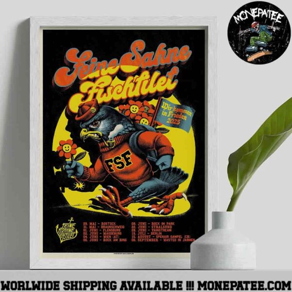 Feine Sahne Fischfilet Wir Kommen In Frieden Tour 2025 Schedule List Dates Decoratice Poster Canvas