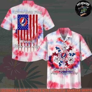 Grateful Dead Happy Independence Day Hawaiian Shirt and Beach Shorts