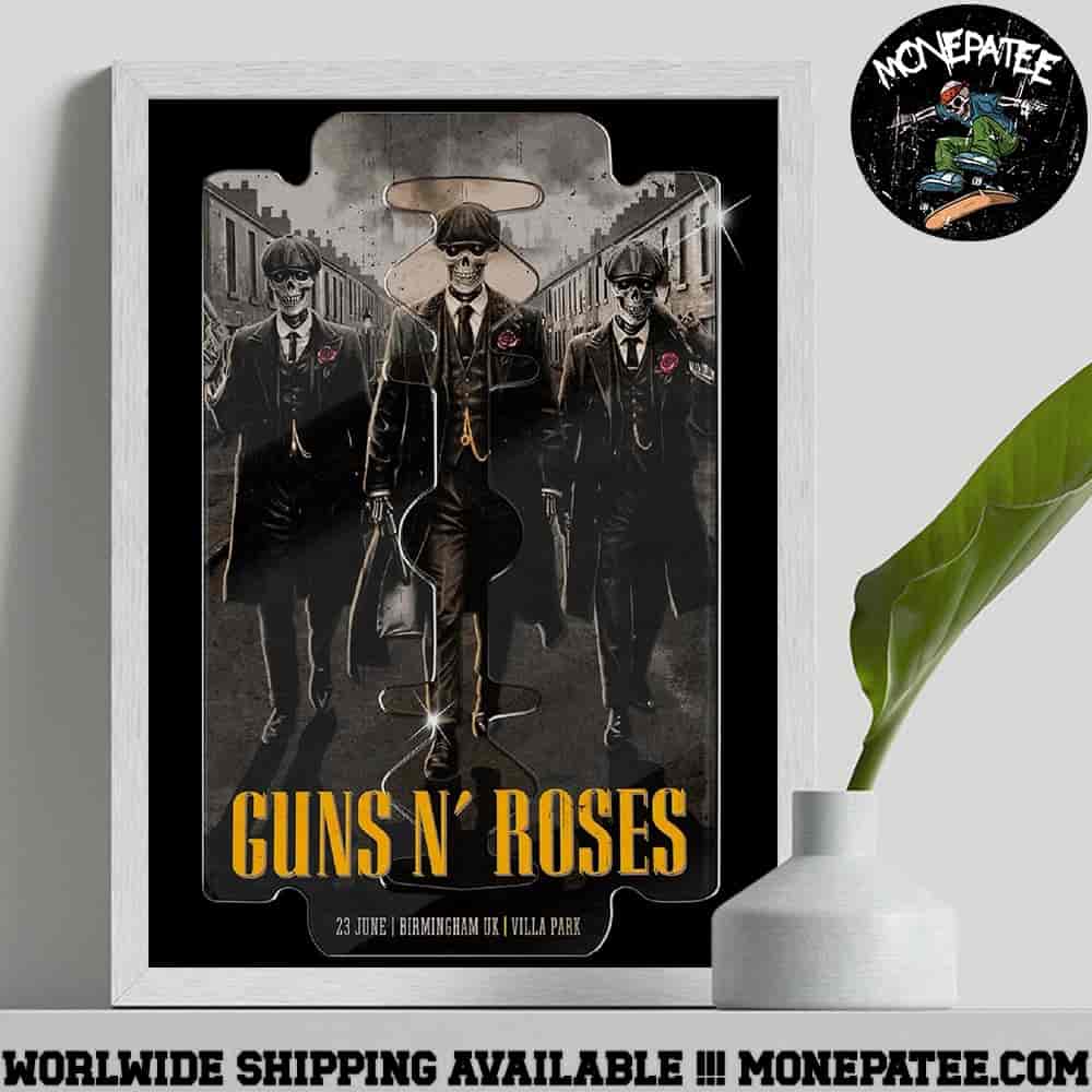 Guns N Roses Concert Poster In Birmingham UK At Villa Park On June 23 2025 Peaky Blinders Brothers Decorative Poster Canvas Guns N Roses Concert Poster In Birmingham UK At Villa Park On June 23 2025 Peaky Blinders Brothers Decorative Poster Canvas