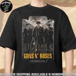 Guns N Roses Concert Poster In Birmingham UK At Villa Park On June 23 2025 Peaky Blinders Brothers Unisex T-Shirt