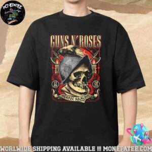 Guns N Roses Concert Poster Skull In Czech Republic On June 15 2025 At Hradec Kralove Merchandise Unsiex T-Shirt