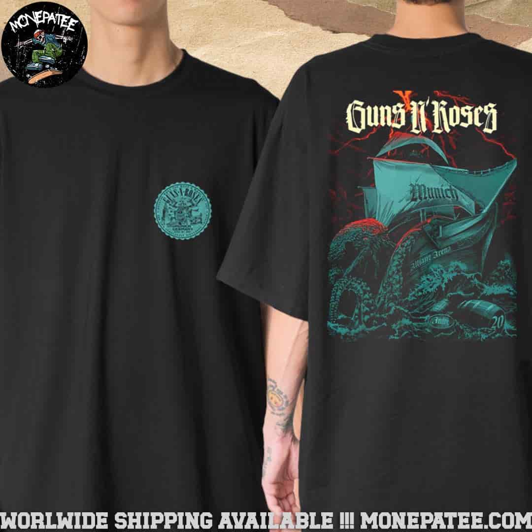 Guns N Roses Exclusive Tee Munich Germany 2025 At Allianz Arena On June 20 Two Sides Unisex T-Shirt Guns N Roses Exclusive Tee Munich Germany 2025 At Allianz Arena On June 20 Two Sides Unisex T-Shirt