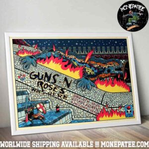 Guns N Roses In Barcelona At Estadi Olimpic Lluis Companys 9 Jun 2025 Decoratice Poster Canvas