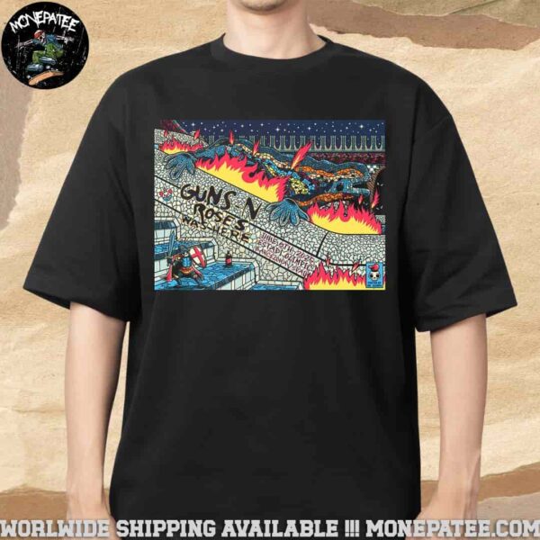 Guns N Roses In Barcelona At Estadi Olimpic Lluis Companys 9 Jun 2025 Unisex T-Shirt