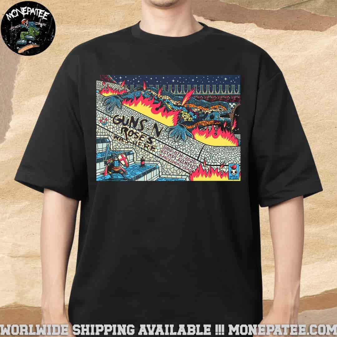 Guns N Roses In Barcelona At Estadi Olimpic Lluis Companys 9 Jun 2025 Unisex T-Shirt Guns N Roses In Barcelona At Estadi Olimpic Lluis Companys 9 Jun 2025 Unisex T-Shirt