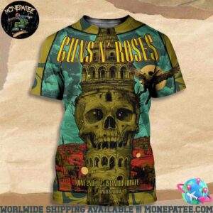 Guns N’ Roses Poster For Show In Istanbul Turkey At The Bjk Tupras Stadium June 2 2025 All Over Print T-Shirt